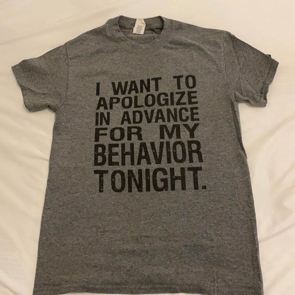 Distressed Apology Short Sleeve Shirt
